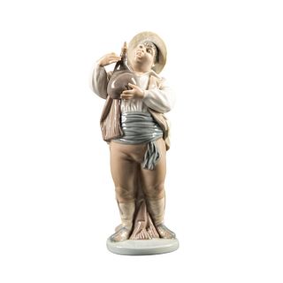 Lladro Figurine, Sancho With Leather Bottle