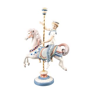 Lladro Figural Group, Boy On Carrousel Horse 01001470