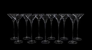 11 WILLIAM YEOWARD ARTIST SIGNED MARTINI GLASSES