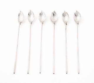 6 TIFFANY & CO. STERLING SILVER MINT JULEP SPOONS