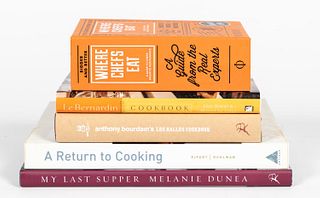 5 BOOKS ON THE LOVE OF FOOD & COOKING, SIGNED COPY