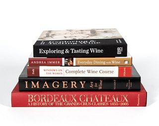FIVE HARDCOVER BOOKS ON EXPLORING THE ART OF WINE