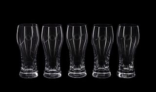 5 BACCARAT "OENOLOGIE" CRYSTAL PINT GLASSES