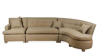 Mid Century Modern 3 Piece Sectional Sofa