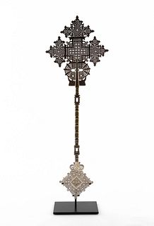 PROCESSIONAL COPTIC CROSS ON STAND