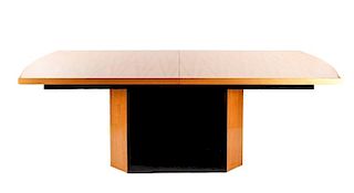 Italian Lacquered Maple & Black Dining Table