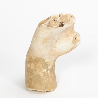 ANTIQUE WHITE MARBLE FRAGMENT OF A RIGHT HAND