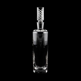 STEUBEN CRYSTAL DECANTER WITH AIR TWIST STOPPER