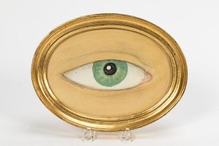 OVAL PAINTING OF A HUMAN EYE, MARY MAGUIRE