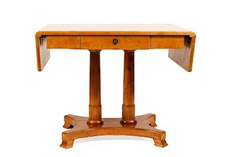 Swedish Biedermeier Maple Sofa Table