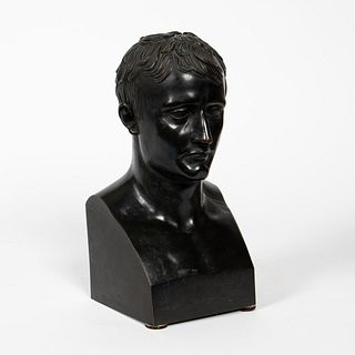 20TH C. AFTER CANOVA, BRONZE BUST OF "NAPOLEON"