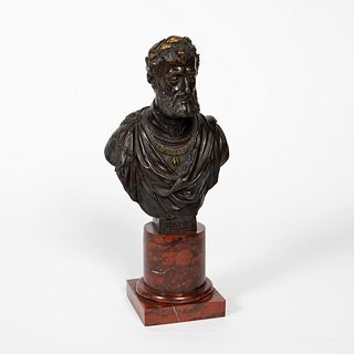 19TH C. GRAND TOUR BUST OF EMPEROR CHARLES V
