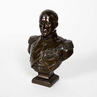MANNER OF CANOVA, SMALL BRONZE BUST OF NAPOLEON I