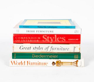 SIX HARDCOVER ART BOOKS ON TRADITIONAL FURNITURE