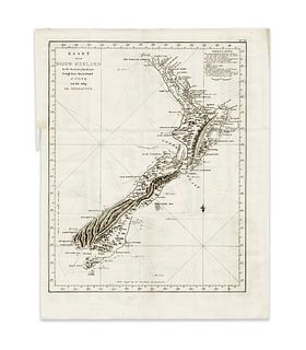 Bayly, John Abraham . Kaart van Nieuw Zeeland in de Jaaren 1769 en 1770 bezogt door den Luitenant J.Cook