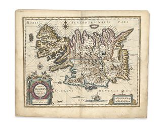 Blaeu, Willem Jansz. Tabula Islandiae Auctore Geogrio Carolo Flandro