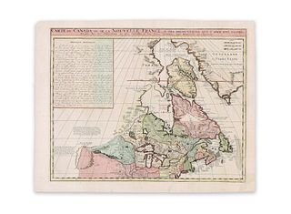 Chatelain, Henri Abraham. Carte du Canada ou de la Nouvelle France