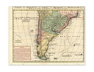 Chatelain, Henri Abraham. Carte du Paraguai, du Chili, du Detroit de Magellan...