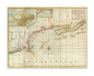 Cyprian Southack, John Mount, Thomas Page & William Mount. A new map of the coast of New England from Staten Island to the...Island of Breton