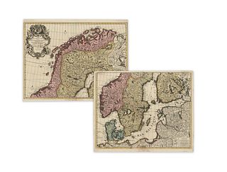 Delisle, Guillaume; Elwe, Jan Barend. Carte des Courones du Nord (Two Sheets)