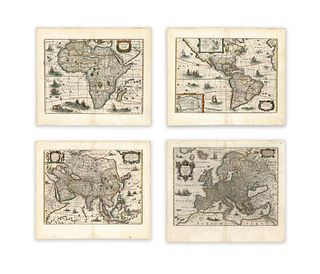 Hondius, Henricus; Janssonius, Johannes. Map Set (4 Maps)