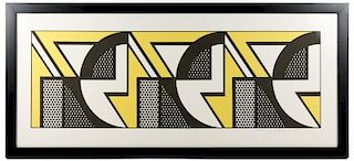 Lichtenstein "Repeated Design", Signed Lithograph