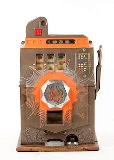 Mills Bursting Cherry Brown Front 5¢ Slot Machine