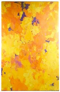 Carol Haerer, Untitled Orange Abstract, Dated 1957