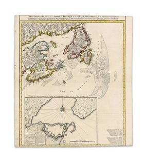 Visscher, Nicolaes; Schenk, Petrus; Valk, Gerhard. Carte Nouvelle .. Amerique la plus septentrionale...