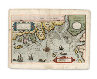 Waghenaer, Lucas Janszoon. A Description Of The Sea Coastes of Eyder Ditmers a parrt of Jever landwith the Rivers of Weser, Elve, Eyder, Heuer, and ot