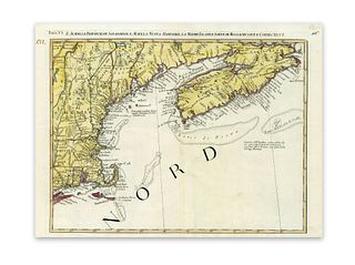 Zatta, Antonio. L'Acadia, le Provincie di Sagadahook e Main, la Nuova Hampshire, la Rhode Island, e Parte di Massachusset e Connecticut