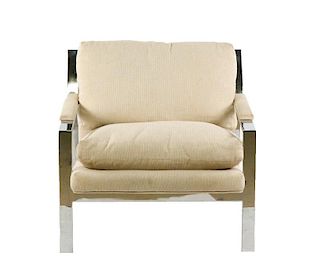 Cy Mann Polished Chrome Lounge Chair