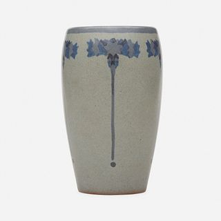 Arthur Hennessey and Sarah Tutt for Marblehead Pottery, vase with stylized flowers