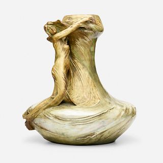 Eduard Stellmacher for Riessner, Stellmacher & Kessel, Monumental Amphora Nymph vase from the Fates series