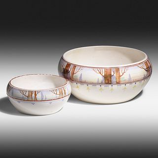Frederick Hurten Rhead for University City, Rare bowls, set of two