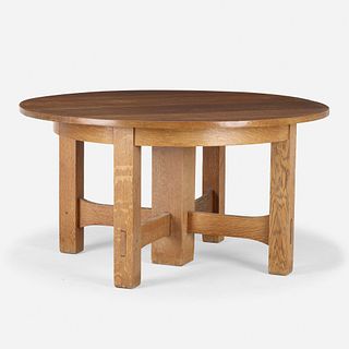 Gustav Stickley, dining table, model 634