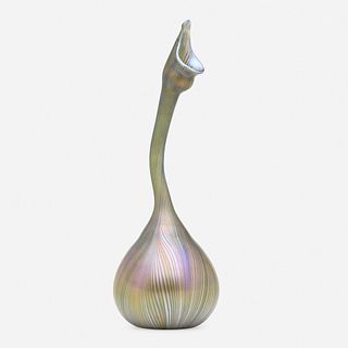 Tiffany Studios, goose-neck vase