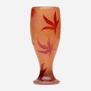 Émile Gallé, Early vase with Japanese maple leaves
