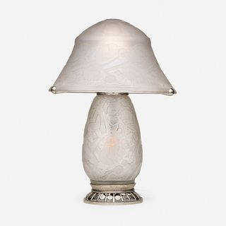 Daum and Louis Katona, Art Deco table lamp