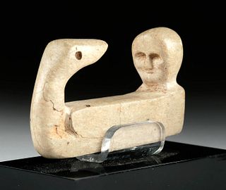 Fine Urartu Bronze Age Stone Duck / Human Object