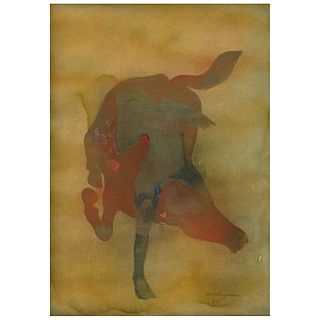 LUIS NISHIZAWA, Untitled, Signed and dated 68, Watercolor on paper, 21.2 x 15.1" (54 x 38.5 cm)