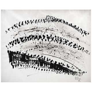 ALICE RAHON, Théâtre antique, Signed and dated 82, India ink on paper, 16.7 x 20.9" (42.6 x 53.1 cm)