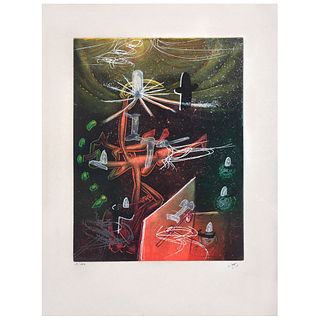 ROBERTO MATTA, Untitled, from the binder "Une saison en enfer", 1978, Signed, Engraving employing different techniques, 18.5 x 14.1" (47 x 36 cm)