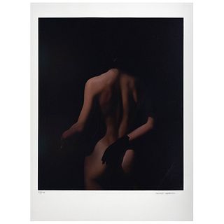SANTIAGO CARBONELL, Mujer con guante negro, Signed, Offset lithography 67 / 100, 19.4 x 16.5" (49.5 x 42 cm)