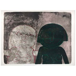 RUFINO TAMAYO, Deux têtes de femmes, (Dos cabezas de mujer), 1969, Signed, Lithography 30 / 150, 21 x 27.4" (53.5 x 69.8 cm)