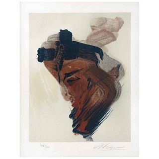 DAVID ALFARO SIQUEIROS, Meditation, from the binder Mexican Suite, 1969, Signed, Lithography 200 / 300, 20.8 x 16.5" (53 x 42 cm)