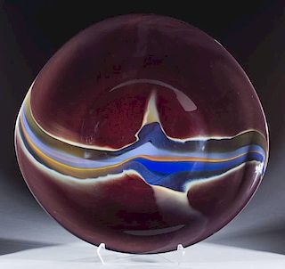 Randy Strong large art glass bowl.