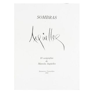 Marcela Argüelles. Carpeta "Sombras". 1993. Consta de: 8 serigrafías 43/110. Sin títulos.  Firmadas a punta lápiz.