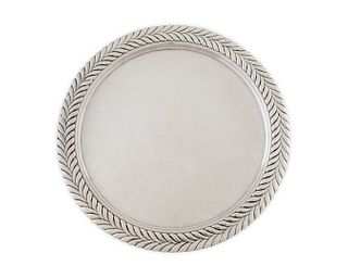 An American Silver Footed Tray
Diameter 10 inches.