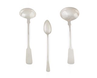 Three Large Silver Serving Spoons
Largest, length 13 inches.